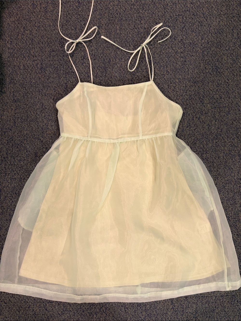 Altar'd State Sheer Tie-Strap Mini Dress